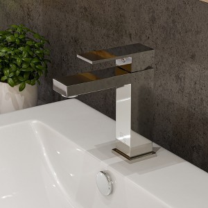 ALFI  AB1229-PC Polished Chrome Square Single Lever Bathroom Faucet - 1 of 4