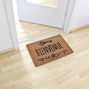 Evideco French Home Goods Sheltered Printed Front Door Mat Coir Coco Fibers Rug 24x16 - 1 of 4