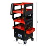 Maggift 4-Layer RollingTool Boxes with with Lockable Storage, Drawer, Storage Box for Office, Red, 20.5"*16.9"*46.5" - 2 of 4