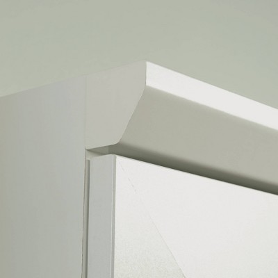 Soft White Tall Kitchen Storage Cabinet with Adjustable Shelves
