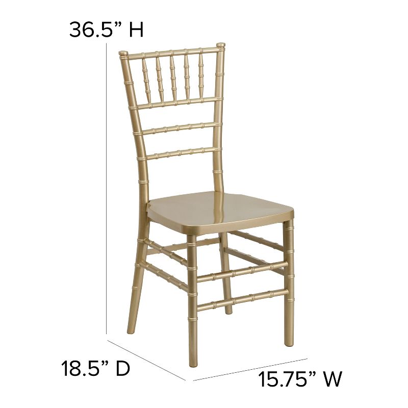 Flash Furniture HERCULES PREMIUM Series Resin Stacking Chiavari Chair, 4 of 11