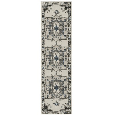 Oriental Weavers Torrey 5561H Light Grey/ Grey Indoor/Outdoor Area Rug - 1'10" x 7'3"