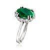 Ross-Simons 4.20 Carat Emerald Ring With .10 ct. t.w. White Topaz in Sterling Silver - 3 of 4