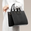 Generic Purse Leather Tote Bag Purse and Handbags, Satchel Shoulder Crossbody Black Top - 2 of 4