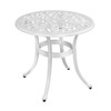 Maggift Patio End Tables, Modern Decorative Side Tables, Stylish Design for Patio, Living Room, Indoor and Outdoor Use, White, 23.6"*23.6"*20.7" - 4 of 4