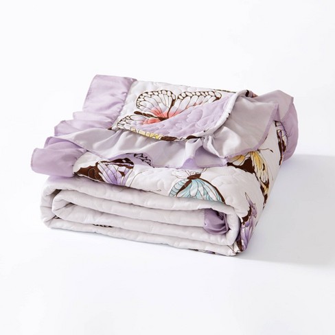 Lilac fleece online throw