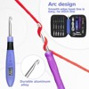 Zcvtbye Rechargeable Lighted Crochet Hook Set with Stitch Counter, 18 Interchangeable Metal Heads, Ergonomic Handle – Gift for Knitters - 3 of 4