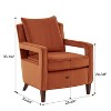 NicBex Velvet Accent Chair,Upholstered Living Room Chairs with Open Arm Design and Solid Wood Legs,Modren Armchair,Club Chairs for Living Room - 3 of 4