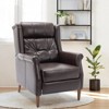 COLAMY Mid-Century Faux Leather Recliner Armchair – Tufted Pushback Lounge Chair for Living Room, Bedroom, or Reading Nook - 2 of 4