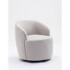 NicBex Teddy/Velvet Accent Chair,Barrel Chair with Wooden Frame and Swivel Base,Modern Upholstered Swivel Chair Living Room Chairs for Living Room - 4 of 4