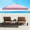 Tangkula 10 X 10 FT Pop up Canopy Tent w/ 1 Sidewall Wheeled Bag 8 Stakes & 4 Wind Ropes - 3 of 4