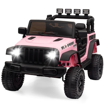 12V Ride On Truck Car, Electric Car for Kids with Remote Control, 2 Speeds, Spring Suspension