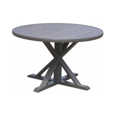 Venice 48" Round Dining Table - Gray - Courtyard Casual