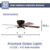 Prominence Home Benton 52 Inch Indoor LED Ceiling Fan with Pull Chain, Bronze - 2 of 4