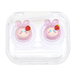 Unique Bargains Integrated Rabbit Contact Lens Case Purple 1 Set - 1 of 4