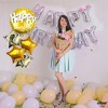 KatchOn, Gold Happy Birthday Balloon Set - 23 Inch, Big, Pack of 5 | Happy Birthday Mylar Balloons, Black And Gold Party Decorations - 2 of 4
