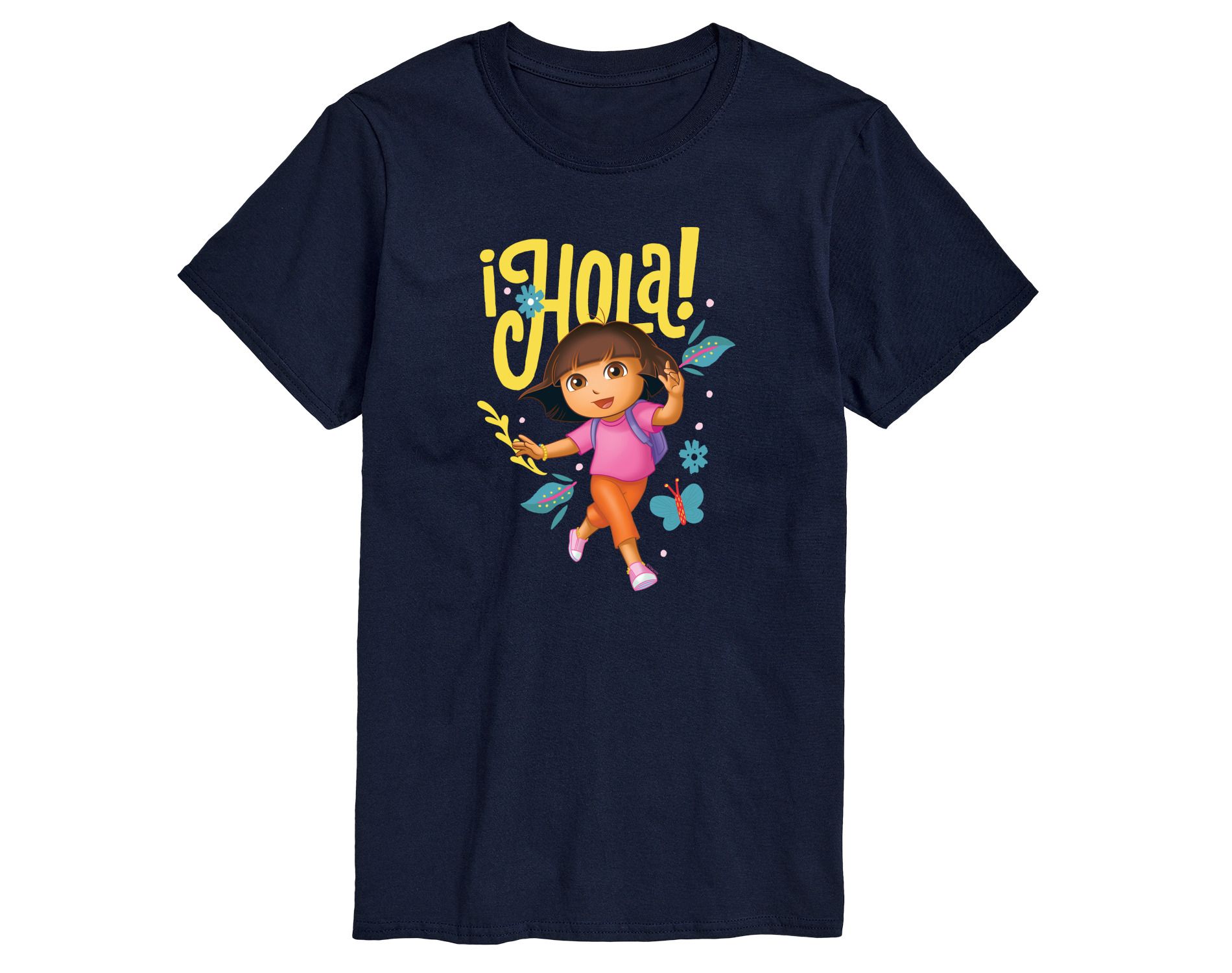 Men's Dora the Explorer Hola Short Sleeve Graphic T-Shirt - Navy - Large