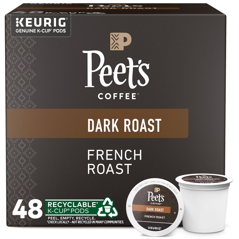 Photos - Coffee Peet's French Dark Roast - Keurig K-Cup Pods - 48ct