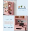 Modern Vanity Makeup Desk with Vanity Mirror, Built-in Lights, 4 Drawers, Crystal Ball Knobs, Power Outlet, White Makeup Desk for Bedroom - 4 of 4