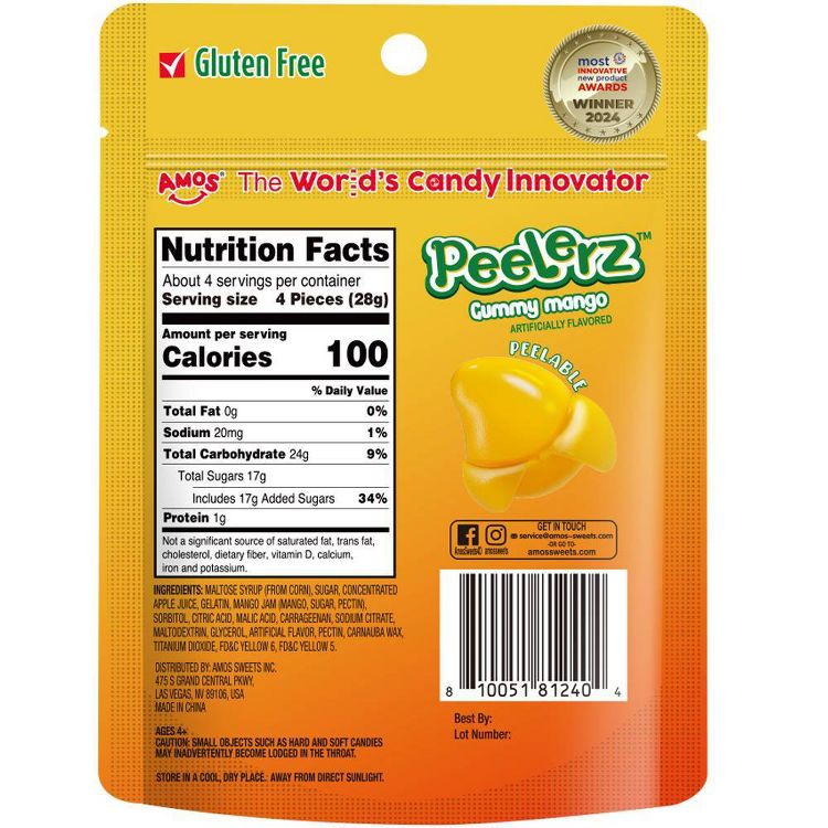 AMOS Peelerz TM Gummy Mango 4.25oz, 3 of 5