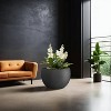 Rosemead Home & Garden, Inc. Concrete Outdoor Planter Pot Black 10.2"x15" - 2 of 4