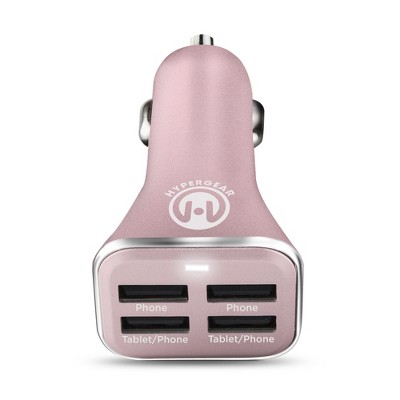 Hypergear High-power 34w Quad Usb Car Charger | Rose Gold : Target