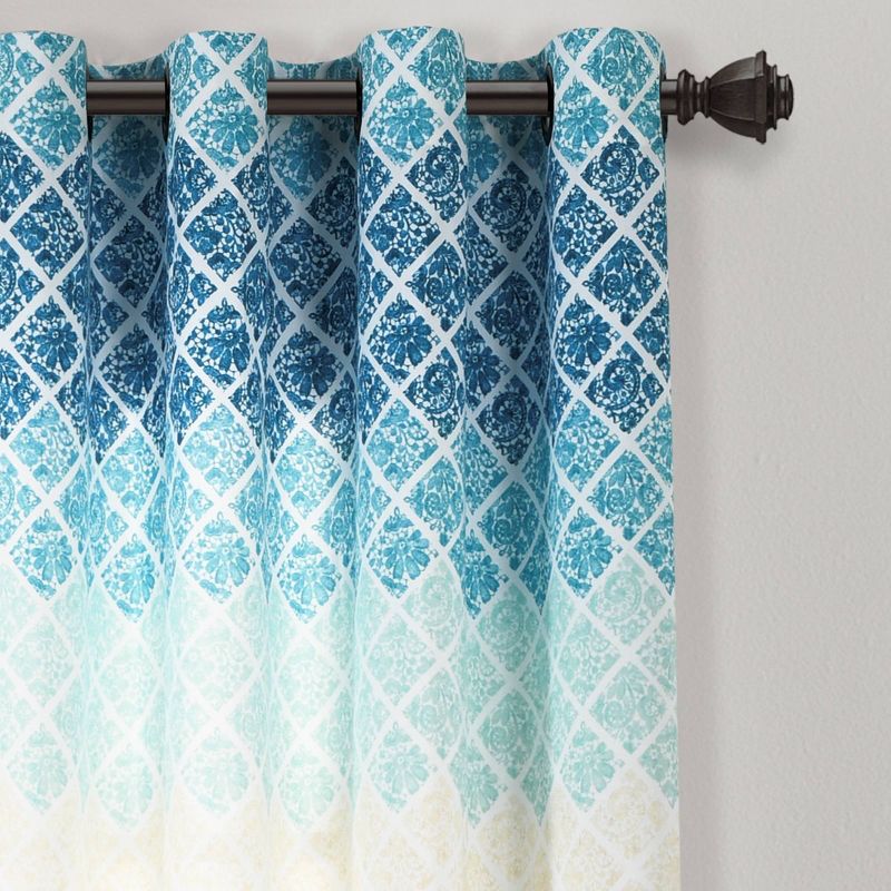 Set of 2 84"x52" Medallion Ombre Window Curtain Panels - Lush Décor, 3 of 8