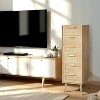 Finnhomy Rattan Dresser for Bedroom, Tall Dresser with 6 Hand Made Rattan Decorated Drawers, Small Chest of Drawers - 4 of 4