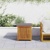 vidaXL Cushion Box Natural wood, Dark grey cushion - 3 of 4