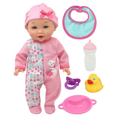 New Adventures Little Darlings: 12" Talking Playtime Doll - Pink