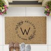 Personalization Mall Welcome Wreath Personalized 18x27 Synthetic Coir Doormat - 2 of 4
