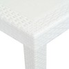 vidaXL Patio Table White 59"x35.4"x28.3" Plastic Rattan Look - 3 of 4