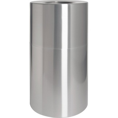 Genuine Joe Waste Receptacle Weather Resistant 35 Gal Aluminum 58893