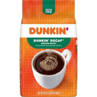 Dunkin Dunkin Decaf Ground Coffee Medium Roast 20oz Target