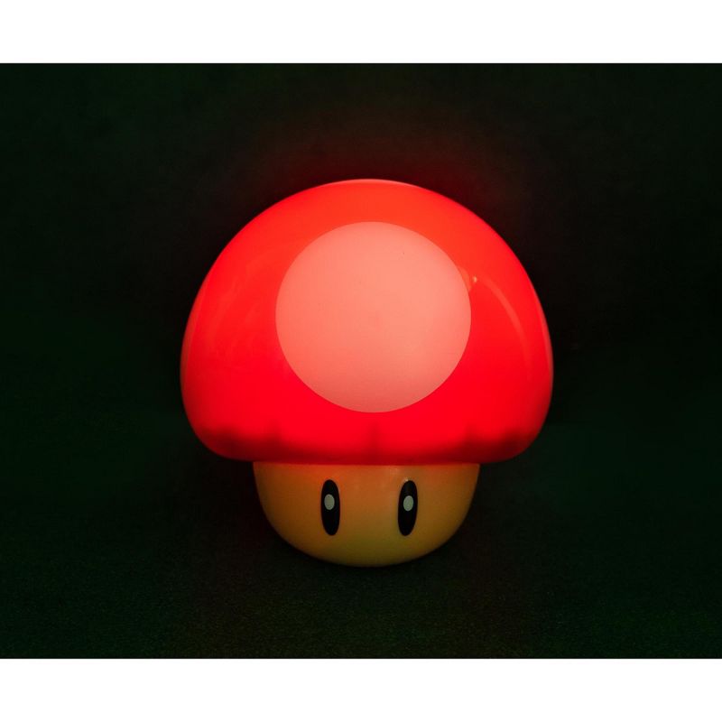 Paladone Products Ltd. Super Mario Bros. Toad Mushroom Figural Mood Light with Sound | 5 Inches Tall, 2 of 7