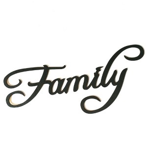 Wooden Family Black Letter Wall Decoration Stylish Hanging Pendant Ornament - 1 of 4