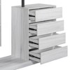 KTMBDW Closet Organizers, Clothing Storage, Modern Wardrobe Cabinet, Closet with 3 Shelves and 4 Drawers for Bedroom - 4 of 4