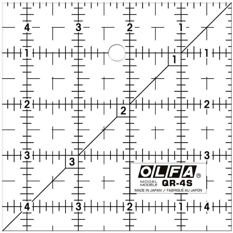 OLFA Frosted Advantage Non-Slip Ruler "The Charm"-4-1/2"X4-1/2", 2 of 5