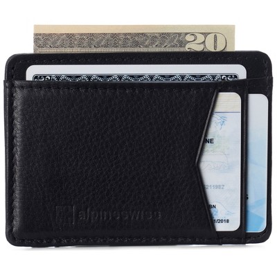 Alpine Swiss Rfid Minimalist Oliver Front Pocket Wallet For Men Leather ...