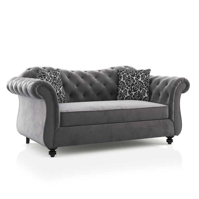 Brushwood Button Tufted Loveseat - HOMES: Inside + Out, 1 of 10