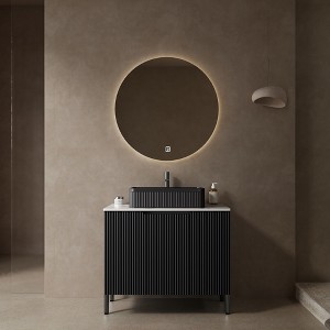 KIGFTSOD 30" Bathroom Vanity with Sink, Freestanding Bathroom Storage Cabinet with 2 Doors, Black Color - 1 of 4