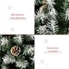 HOMCOM 6ft Unlit Snow-Dusted Full Fir Artificial Christmas Tree with Realistic Branches, 61 Pine Cones and 800 Tips - 3 of 4