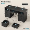 Bestier 59'' Office Desk with Charging Station & Keyboard Tray, Computer Desk with Drawers, Modern Executive Desk for Home office - 4 of 4