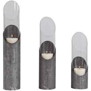 Uttermost Emora Pillar Candleholders - Set of 2, Uttermost