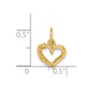 Black Bow Jewelry 14k Yellow Gold I Love You Heart Charm or Pendant, 10mm - 4 of 4