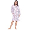 Casual Nights Women's Printed Zipper Front Micro Fleece Robe Duster - 4 of 4