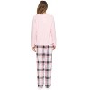 Casual Nights Women's Jersey Knit Long-Sleeve Top and Soft Flannel Bottom Pajama Set - 3 of 4
