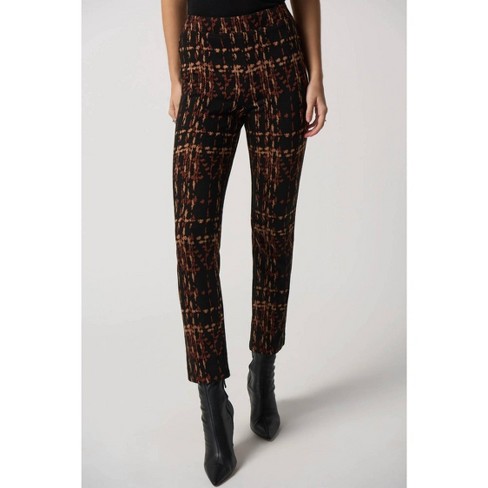 Women s Plaid Slim fit Pants Joseph Ribkoff Target