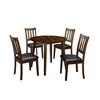 Royal Hampton Dining Table with Ladder Back Style Chairs, Set of 5, Brown - 3 of 4