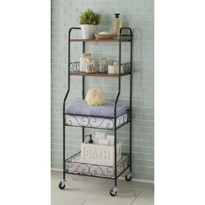 BrylaneHome Scroll 4-Tier Rolling Rack